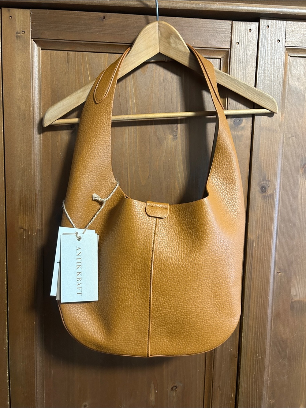 New! Antik Kraft Bag-In-Bag Shoulder Hobo Bag